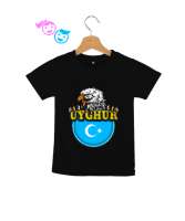 Doğu Türkistan,Uyghur,East Turkestan. Siyah Çocuk Unisex - Thumbnail