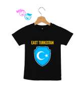 Doğu Türkistan,Uyghur,East Turkestan. Siyah Çocuk Unisex - Thumbnail