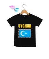 Doğu Türkistan,Uyghur,East Turkestan. Siyah Çocuk Unisex - Thumbnail