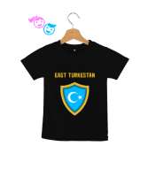 Doğu Türkistan,Uyghur,East Turkestan. Siyah Çocuk Unisex - Thumbnail