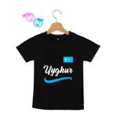 Doğu Türkistan,Uyghur,East Turkestan. Siyah Çocuk Unisex - Thumbnail