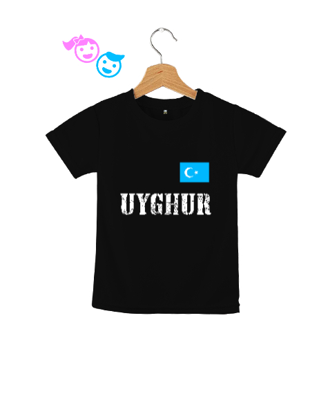 Tisho - Doğu Türkistan,Uyghur,East Turkestan. Siyah Çocuk Unisex