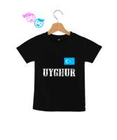 Doğu Türkistan,Uyghur,East Turkestan. Siyah Çocuk Unisex - Thumbnail