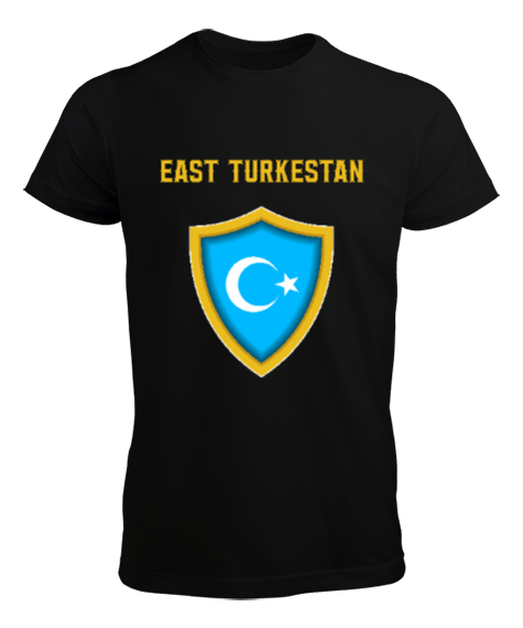 Tisho - Doğu Türkistan,Uyghur,East Turkestan. Siyah Erkek Tişört