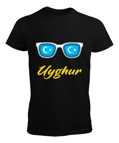 Tisho - Doğu Türkistan,Uyghur,East Turkestan. Siyah Erkek Tişört