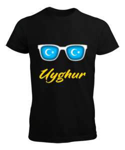 Doğu Türkistan,Uyghur,East Turkestan. Siyah Erkek Tişört