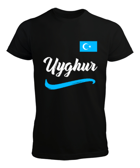 Tisho - Doğu Türkistan,Uyghur,East Turkestan. Siyah Erkek Tişört