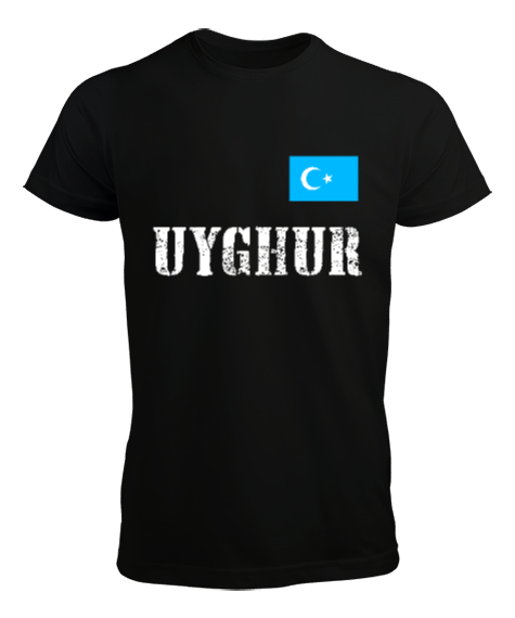 Tisho - Doğu Türkistan,Uyghur,East Turkestan. Siyah Erkek Tişört