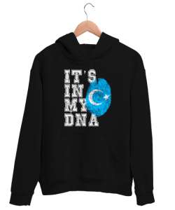 Doğu Türkistan,Uyghur,East Turkestan. Siyah Unisex Kapşonlu Sweatshirt