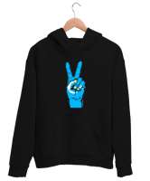 Doğu Türkistan,Uyghur,East Turkestan. Siyah Unisex Kapşonlu Sweatshirt - Thumbnail