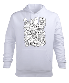 Doodle Day Erkek Kapüşonlu Hoodie Sweatshirt