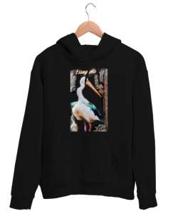 Dostluk Siyah Unisex Kapşonlu Sweatshirt