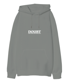 Doubt Oversize Unisex Kapüşonlu Sweatshirt