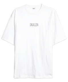 Dragon Baskılı Oversize Unisex Tişört