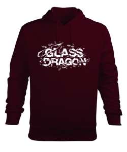 Dragon - Kırıcı Ejderha Bordo Erkek Kapüşonlu Hoodie Sweatshirt