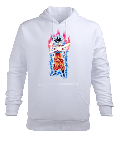 Dragonball Z Son Goku Beyaz Erkek Kapüşonlu Hoodie Sweatshirt