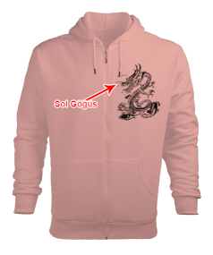 drawing hoodie Erkek Kapşonlu Fermuarlı