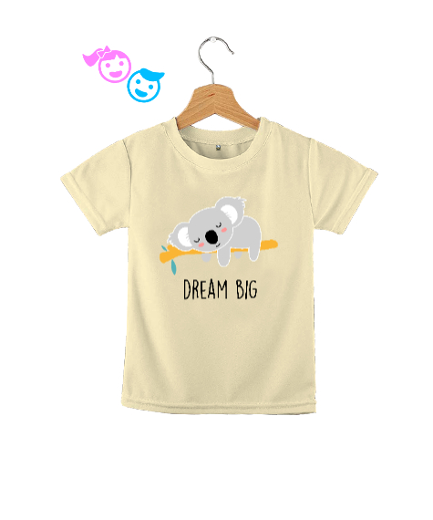 Tisho - Dream Big - Uyuyan Sevimli Koala Krem Çocuk Unisex