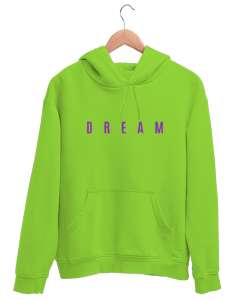 DREAM Fıstık Yeşili Unisex Kapşonlu Sweatshirt