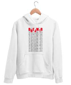 Dreamer - Hayalperest Beyaz Unisex Kapşonlu Sweatshirt