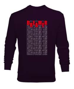 Dreamer - Hayalperest Koyu Mor Erkek Sweatshirt