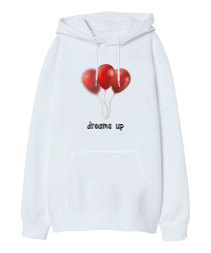 Dreams Up Oversize Unisex Kapüşonlu Sweatshirt