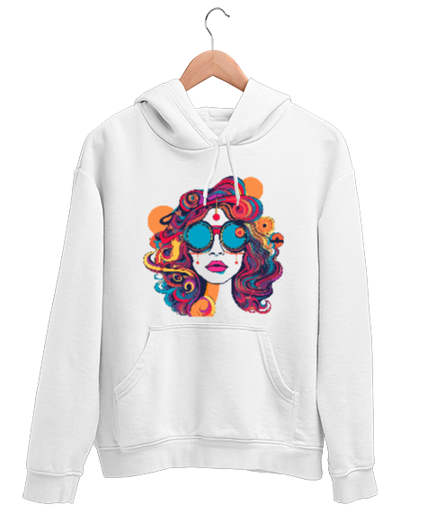 Tisho - Dreamsweatshirt Beyaz Unisex Kapşonlu Sweatshirt