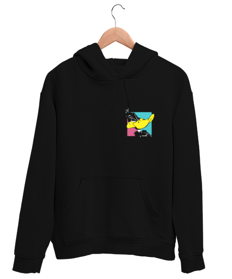 Tisho - DUCK Siyah Unisex Kapşonlu Sweatshirt