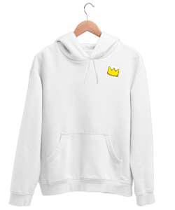 Duck Tillo 1 Beyaz Unisex Kapşonlu Sweatshirt