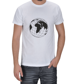 Dünya 2 Beyaz Erkek Tişört