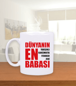 Dünyanın En Babası Beyaz Kupa Bardak