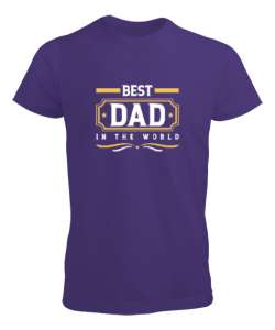 Dünyanın En İyi Babası - Best Dad - Babalar Günü Mor Erkek Tişört