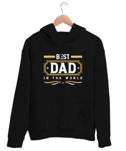 Dünyanın En İyi Babası - Best Dad - Babalar Günü Siyah Unisex Kapşonlu Sweatshirt