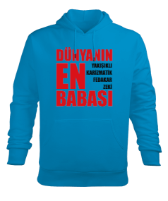 Dünyanın En Yakışıklı Karizmatik Fedakar Zeki Babası Erkek Kapüşonlu Hoodie Sweatshirt