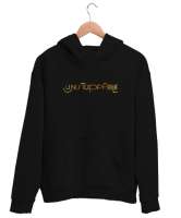 Durdurulamaz - Unstoppable - Slogan Siyah Unisex Kapşonlu Sweatshirt - Thumbnail