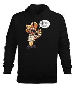 Dürüm, Wrap - Komik Siyah Erkek Kapüşonlu Hoodie Sweatshirt