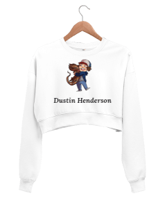 Dustin henderson Kadın Crop Sweatshirt