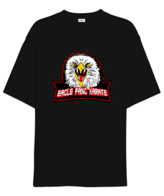 Eagle Fang Dojo Karate Karate Kid Cobra Kai Siyah Oversize Unisex Tişört