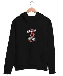 Edge Earn Your Scars Siyah Unisex Kapşonlu Sweatshirt