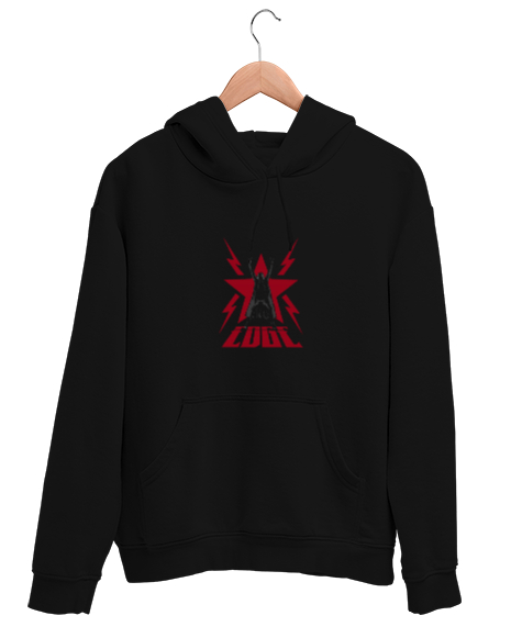 Tisho - Edge Rated R Rockstar Siyah Unisex Kapşonlu Sweatshirt