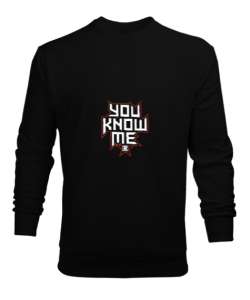 Edge You Know Me Siyah Erkek Sweatshirt