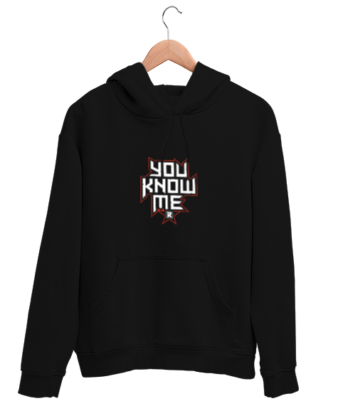 Tisho - Edge You Know Me Siyah Unisex Kapşonlu Sweatshirt