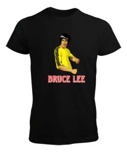 efsane bruce lee Siyah Erkek Tişört