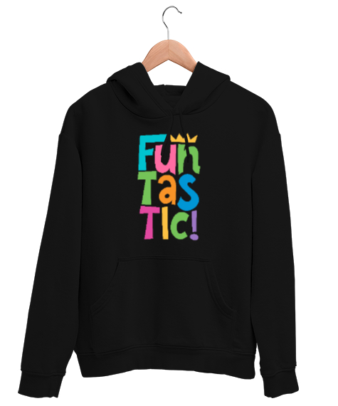 Tisho - Eğlenceli - Funtastic Siyah Unisex Kapşonlu Sweatshirt