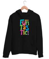 Eğlenceli - Funtastic Siyah Unisex Kapşonlu Sweatshirt - Thumbnail