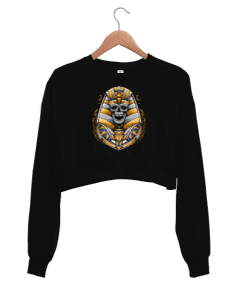 Egypt Skull Kadın Crop Sweatshirt