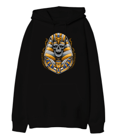 Egypt Skull Oversize Unisex Kapüşonlu Sweatshirt