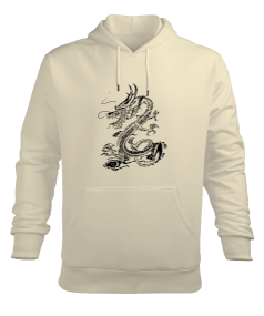 Ejderha baskı Erkek Kapüşonlu Hoodie Sweatshirt