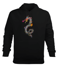 Ejderha Erkek Kapüşonlu Hoodie Sweatshirt