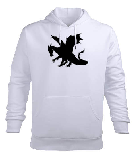 Ejderha Erkek Kapüşonlu Hoodie Sweatshirt - Tisho